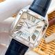 Replica Cartier Santos Automatic Watch White Dial Brown Leather Strap Rose Gold Bezel (1)_th.jpg